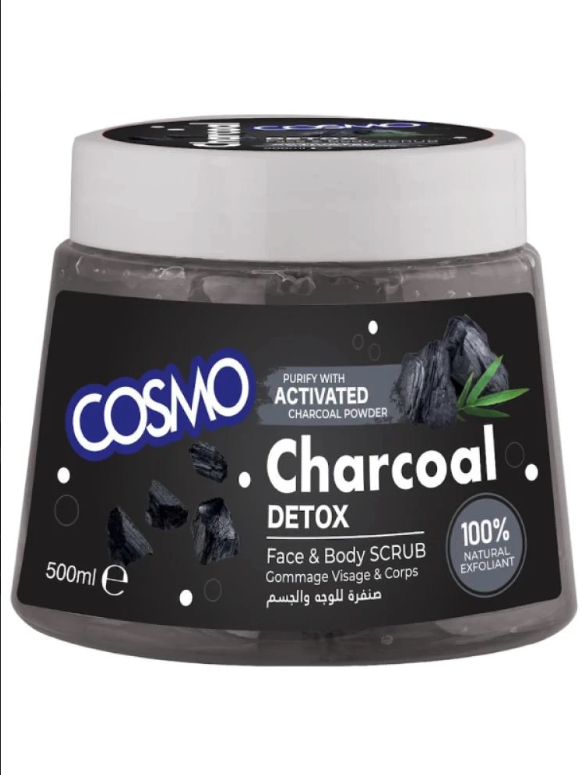مقشر الوجه والجسم بالفحم النشط من كوزمو